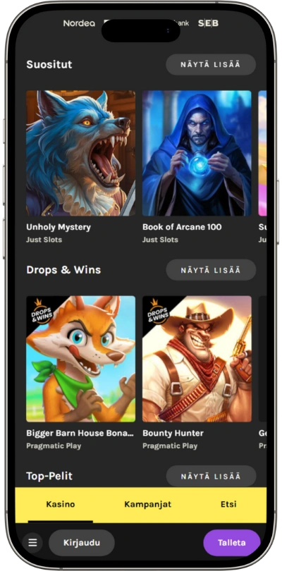 Kruuna Casino mobiilisovellus ja käyttö