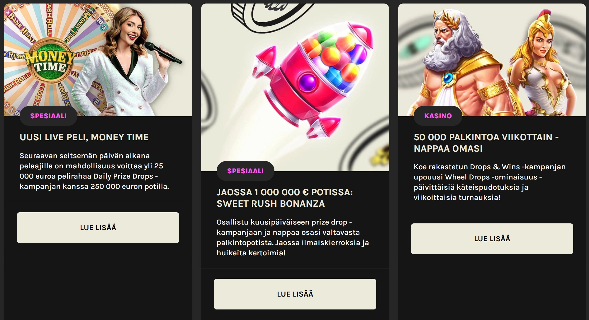Bonukset ja promootiot Kruuna Casinolla